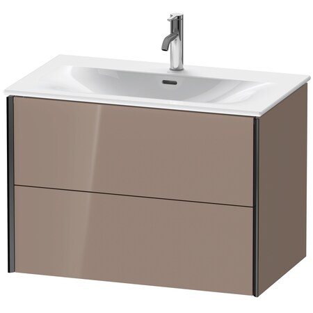 Duravit Xviu Wall-Mounted Vanity Unit Cappuccino High Gloss XV41340B286